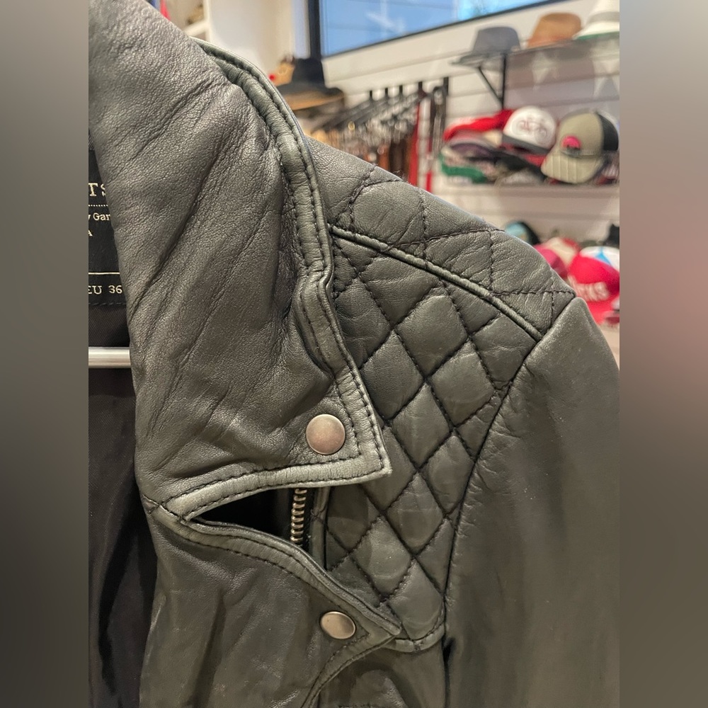 Leather Biker Jacket - Picture 16 of 17